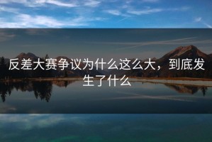 反差大赛争议为什么这么大，到底发生了什么
