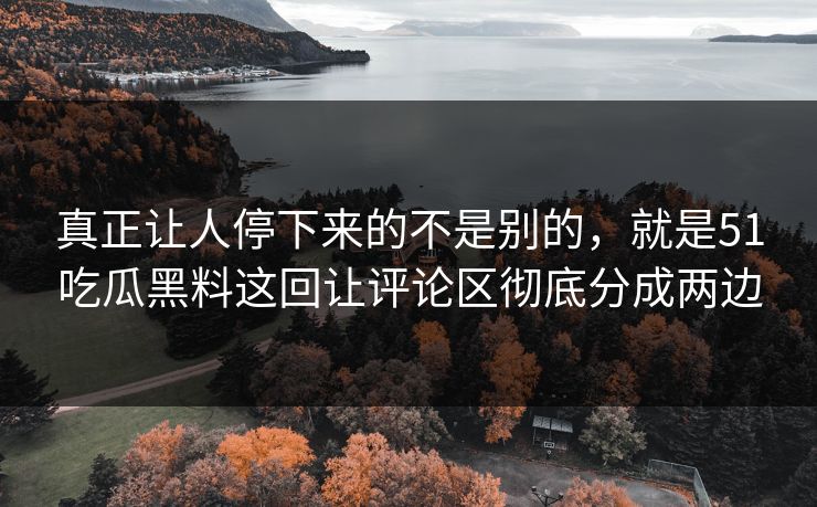 真正让人停下来的不是别的,就是51吃瓜黑料这回让评论区彻底分成两边 真正让人停下来的不是别的,就是51吃瓜黑料这回让评论区彻底分成两边